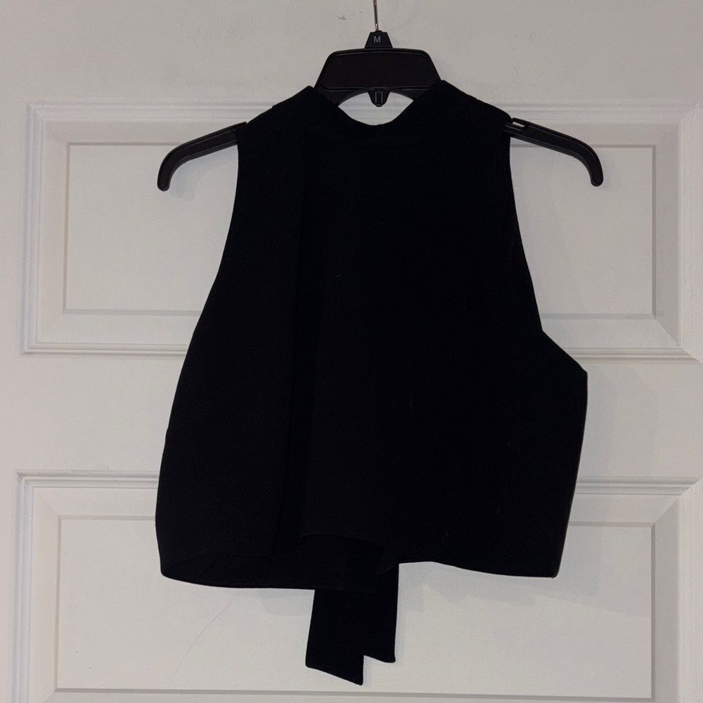Black Halo Black Halter Crop Top